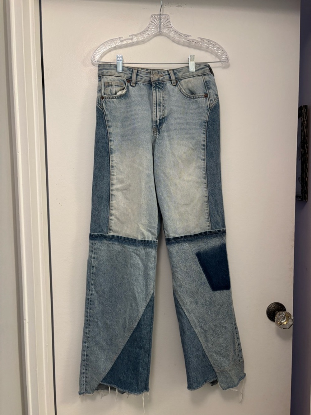 ZARA PATCHWORK LOW-RISE TRF BOYFRIEND JEANS 2